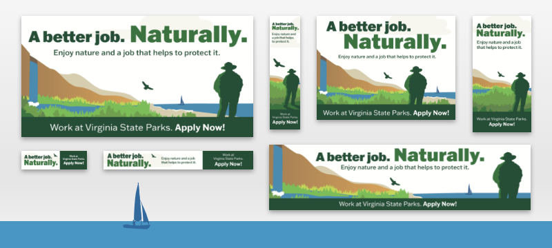 Examples of digital advertisements for Virginia State Parks