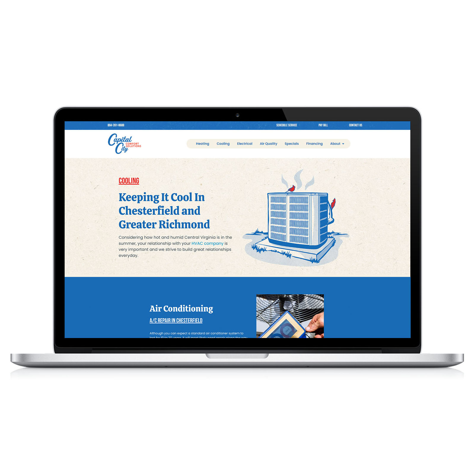Capital City Comfort Solutions - Website Design