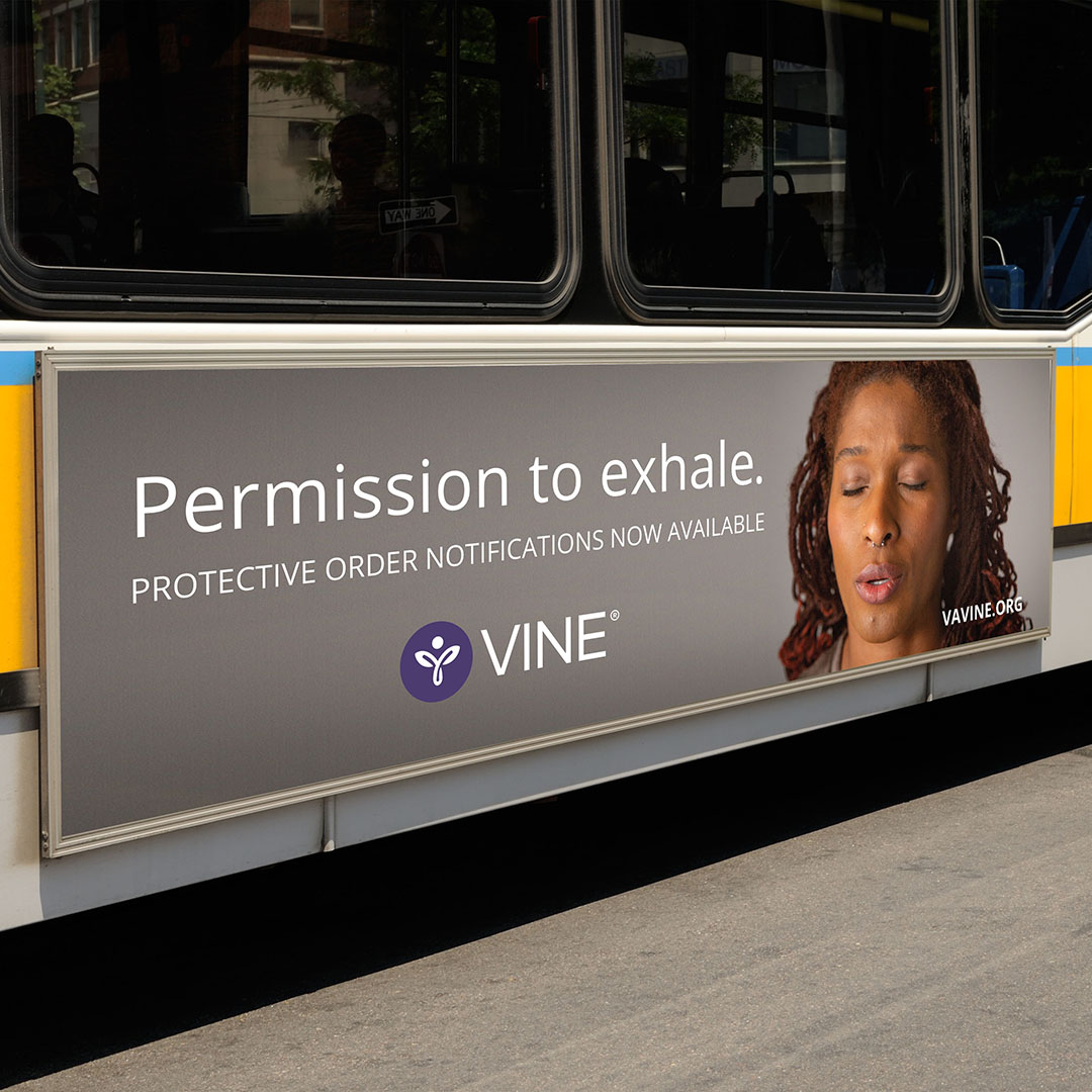 VINE Protective Order Notifications Exhale Campaign OOH