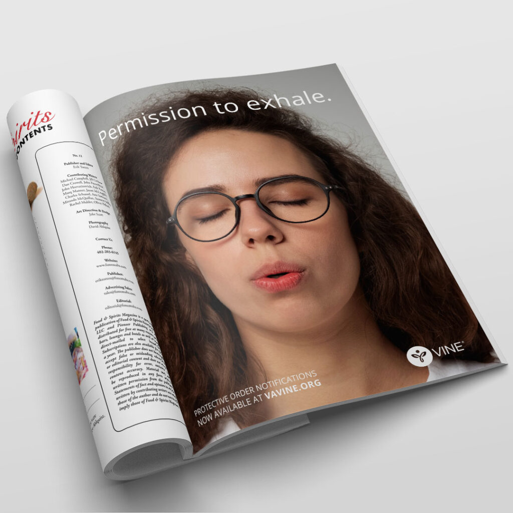 VINE Protective Order Notifications Exhale Campaign Print Ad
